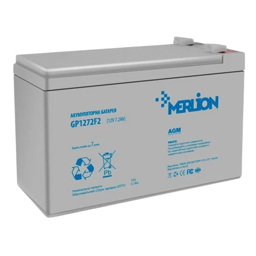 Акумуляторна батарея MERLION AGM GP1272F2 12 V 7.2 Ah